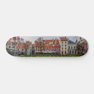 Skate Velha cidade de Riga no outono