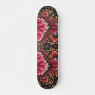 Skate Velvety Soft Pink Floral Olhar Fractal Abstrato