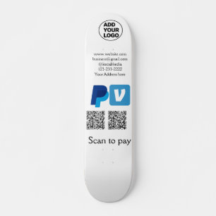 Skate Vênmo paypal scan para pagar o texto do logotipo d