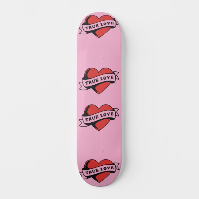 Skate Verdadeiro Coração de Tatuagem de Amor | Clássico  (Frente)