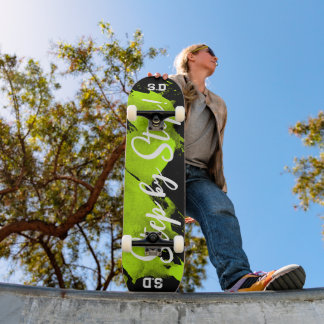 Skate Verde Brushy Preto