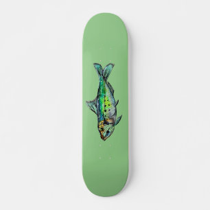 Skate Verde Sardine Watercolor