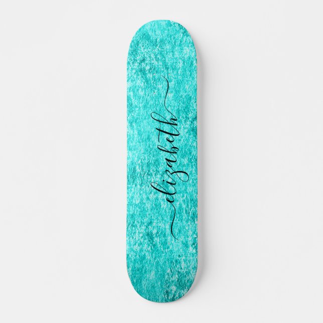 Skate Verde Shiny Mint Personalizado (Frente)