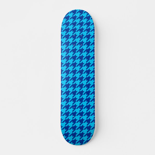 Skate Verificação de Xadrez do Bluetooth Azul (Frente)