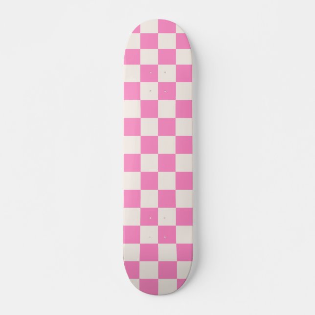 Skate Verificação rosa, padrão da placa de xadrez, verif (Frente)
