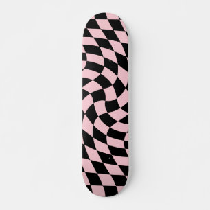 Skate Verificações de cor-de-rosa preto retroativo disto