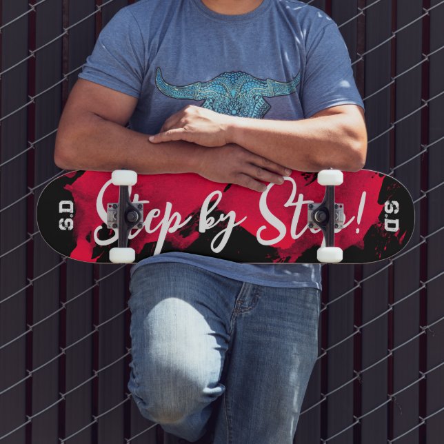 Skate Vermelho Brutal Preto