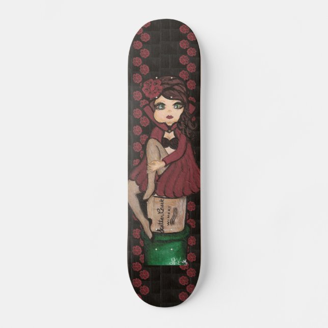 Skate vermelho de Cutie do quantum de Caped (Frente)