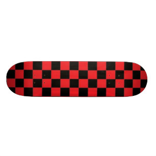 Skate vermelho e preto de Checkerd