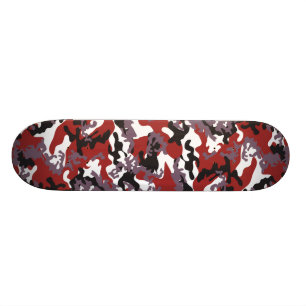 Skate vermelho feito sob encomenda de Camo