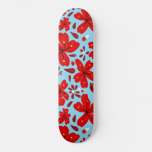 Skate Vermelho Floral