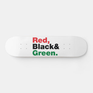 Skate Vermelho, Preto e Verde.