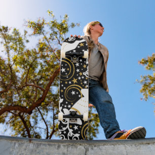 Skate Vestido Floral Ouro