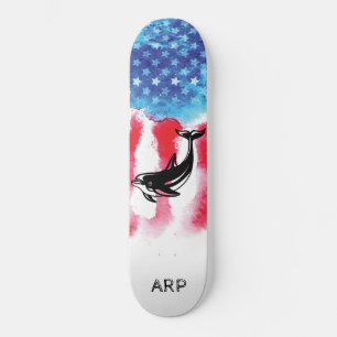 Skate *~* Vet Militar DOPHIN Red White Flag