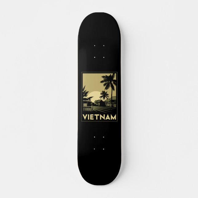 Skate viagem retro do art deco de Vietnam 3Sudeste (Frente)
