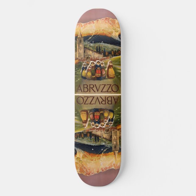 Skate Viagens vintage Abrvzzo Itália (Frente)