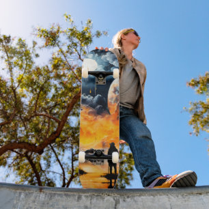 Skate Viajante Astronauta Jornada Horizonte Cósmico
