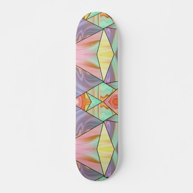 Skate Vibrações Boho de Mármore dos Anos 70 (Frente)