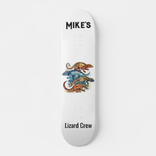 Skate Vibrante Totem de Lagarto Tribal, personalizado