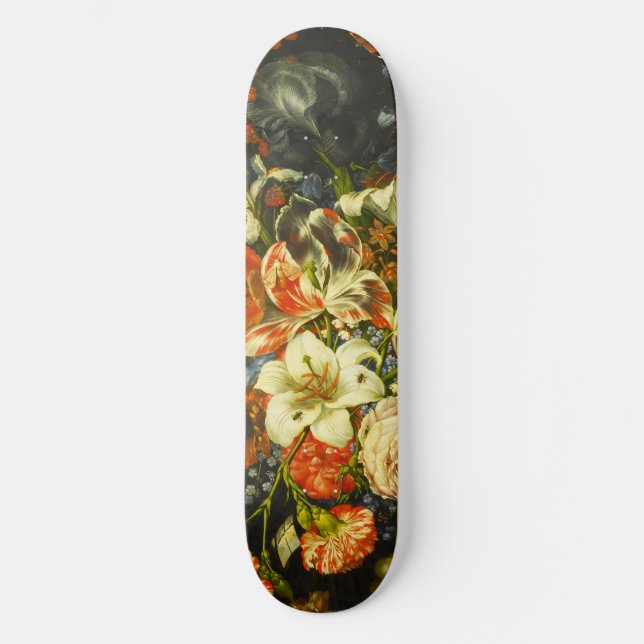 Skate Vida Estática com Flores e Frutas (Frente)