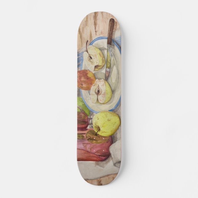 Skate Vida estática da pintura de fruta e vinho (Frente)