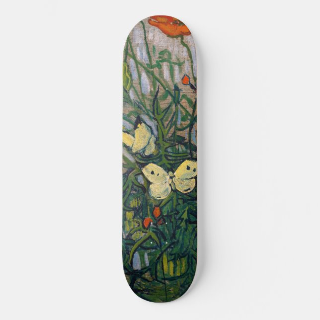 Skate Vincent van Gogh - Borboletas e papagaios (Frente)