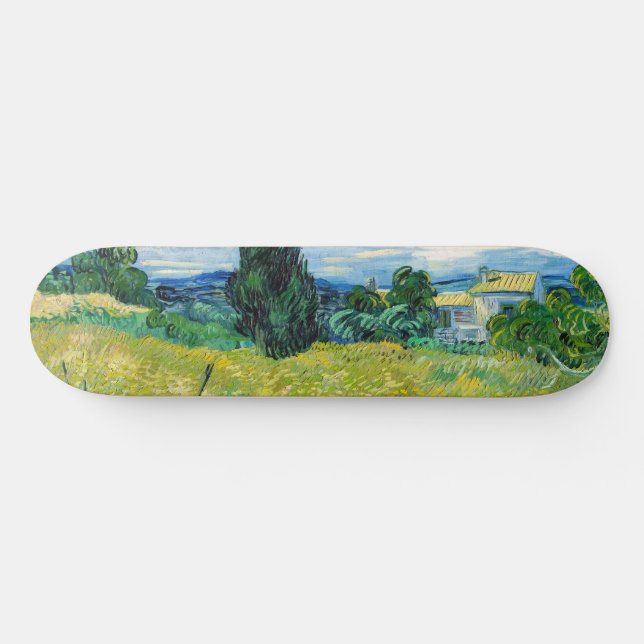 Skate Vincent van Gogh - Campo de Trigo Verde com Cypres (Horz)