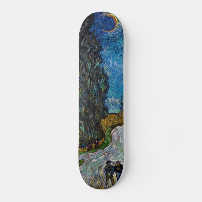 Skate Vincent van Gogh - Estrada com Cypress e Star (Frente)