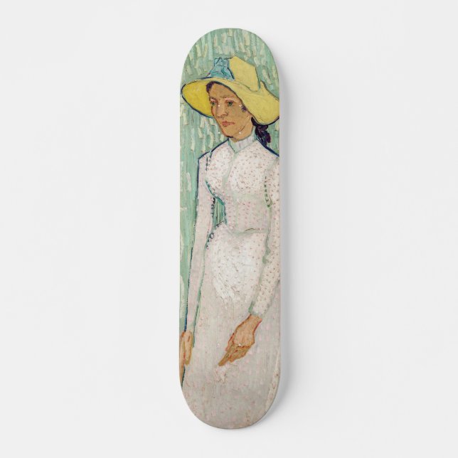 Skate Vincent van Gogh - Menina de Branco (Frente)