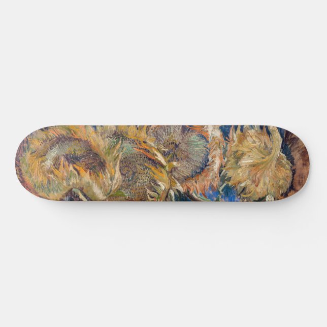 Skate Vincent van Gogh - Quatro Girassóis Cortados (Horz)