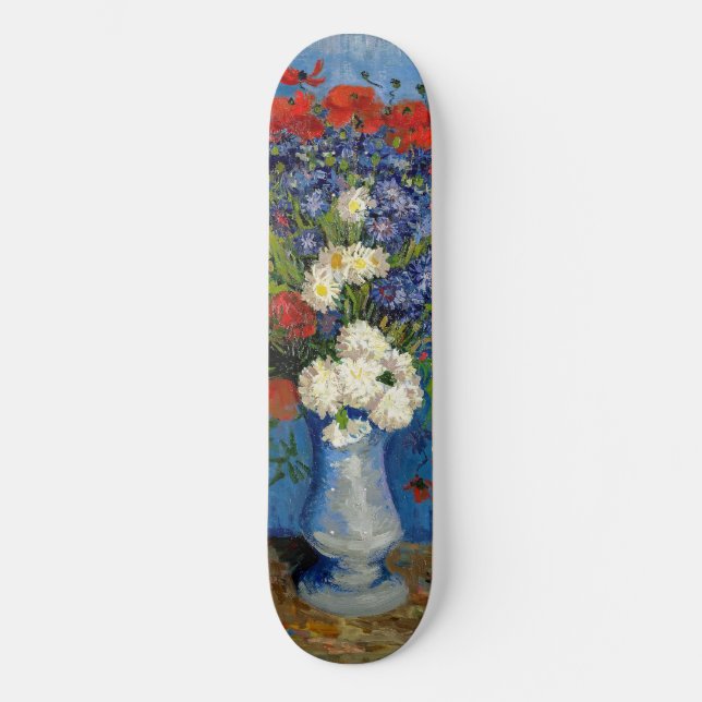 Skate Vincent van Gogh - Vase com Cornflower e Poppies (Frente)