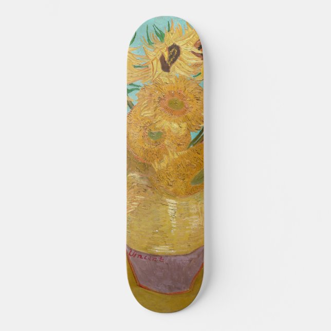 Skate Vincent Van Gogh - Vase com Doze Girassóis (Frente)