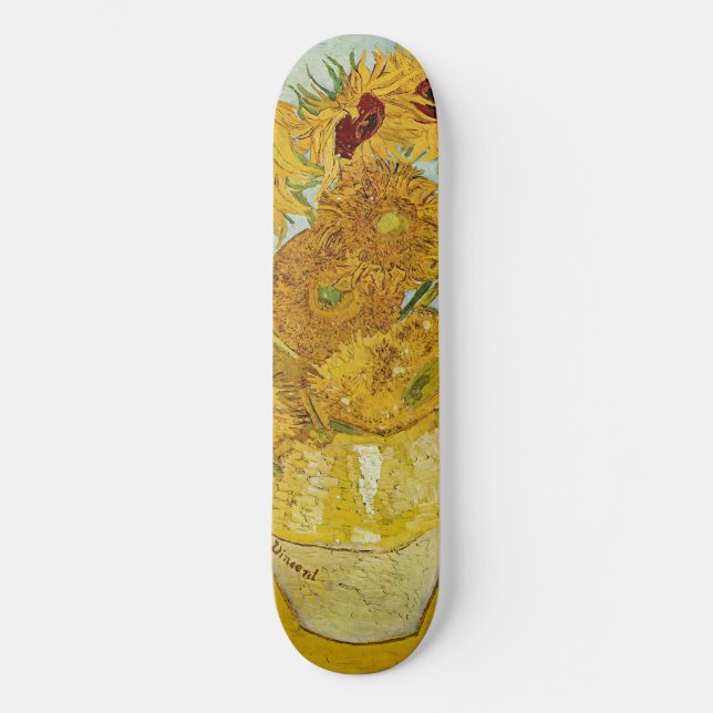 Skate Vincent Van Gogh - Vase com Doze Girassóis (Frente)