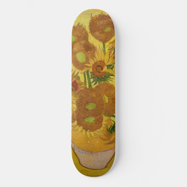 Skate Vincent van Gogh - Vase com Quinze Girassóis (Frente)