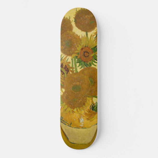 Skate Vincent van Gogh - Vaso com Quinze Girassóis (Frente)