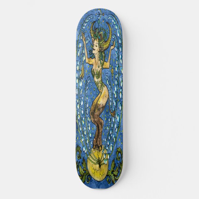 skate Vintage Elegant Blue Lady (Frente)