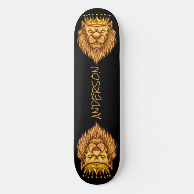 skate Vintage Elegant Lion King Crown (Frente)