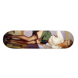 Skate Vintage Naugher Teacher Pin Up Girl
