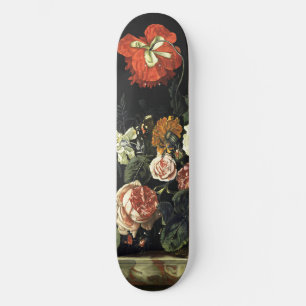 Skate Vintage pintando "A Vida Estática com Flores"