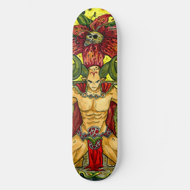 skate Vintage Yellow Mystic Warrior (Frente)
