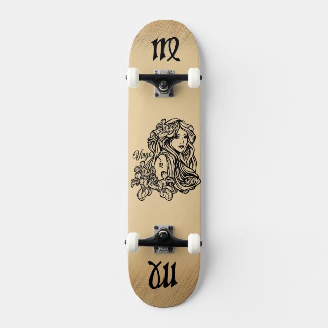 Skate Virgo Zodiac Antiquado (Frente)