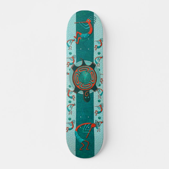 Skate Visitantes Anasazi Native Folk Art (Frente)