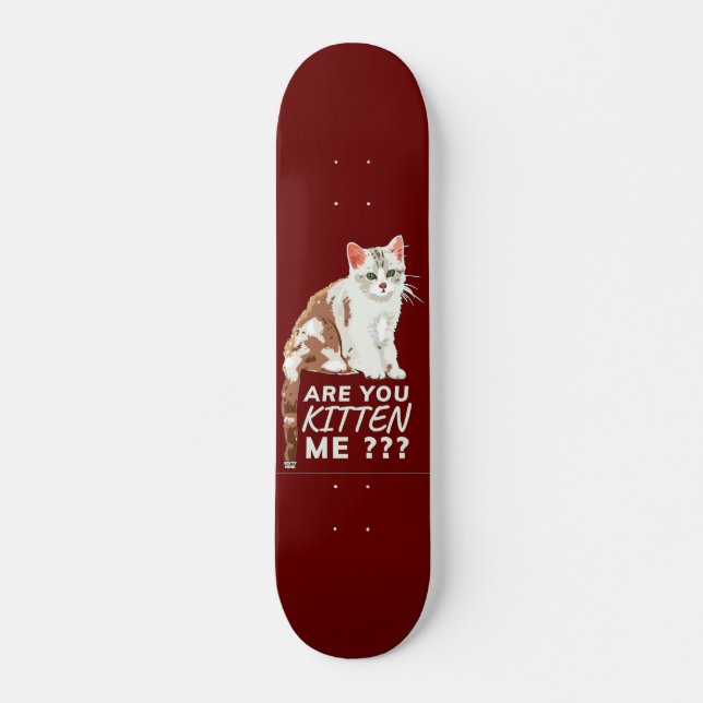 Skate "VOCÊ ESTÁ ME BATENDO" Gato engraçado (Frente)