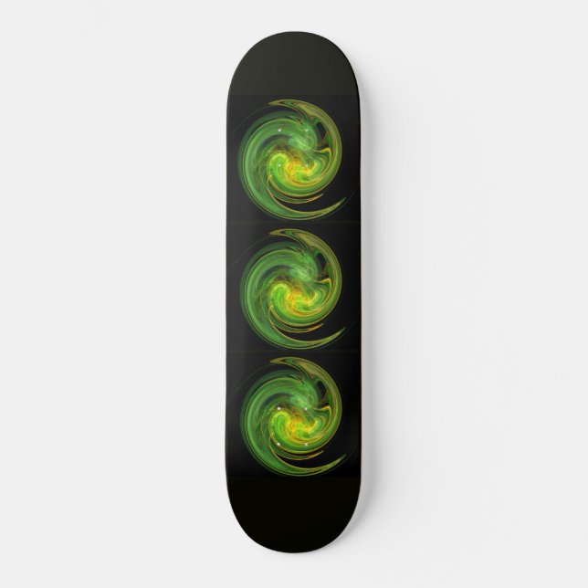 Skate VORTEX LEVE, verde-amarelo preto (Frente)