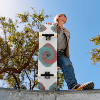 Skate Vórtice Carmesim e Turquesa