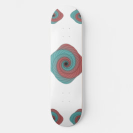Skate Vórtice Carmesim e Turquesa