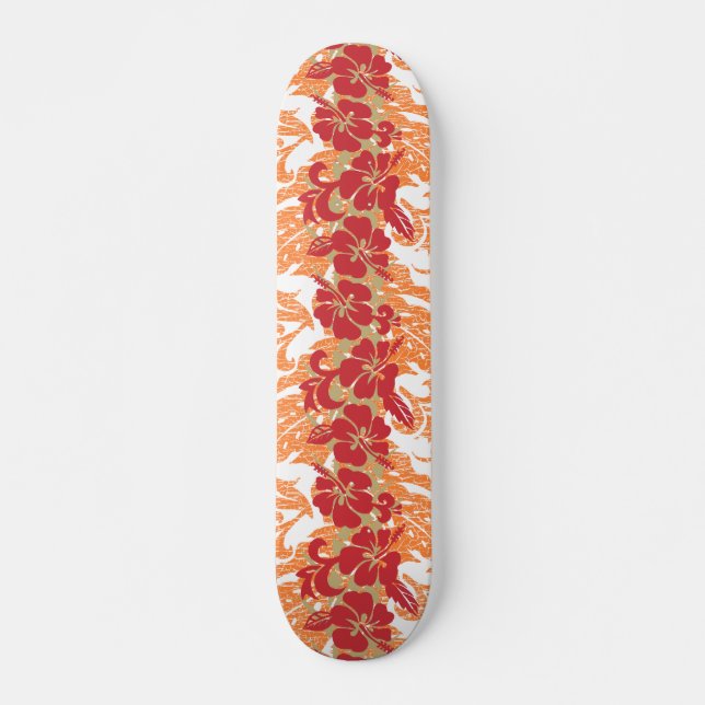Skate Waikoloa Hawaiian Hibiscus Floral Etch (Frente)