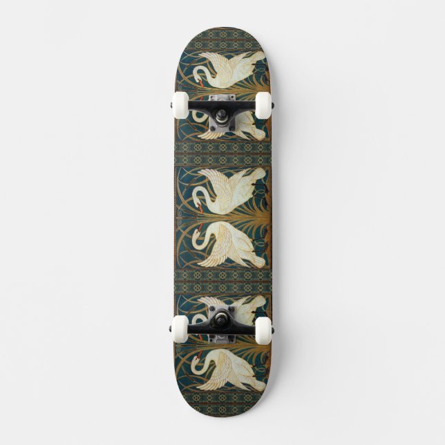 Skate Walter Crane Swan, Rush E Iris Art Nouveau (Frente)