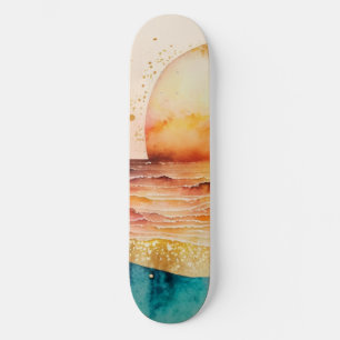 Skate Watercolor Beach Series Design 3
