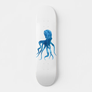 Skate Watercolor octopus silhouette